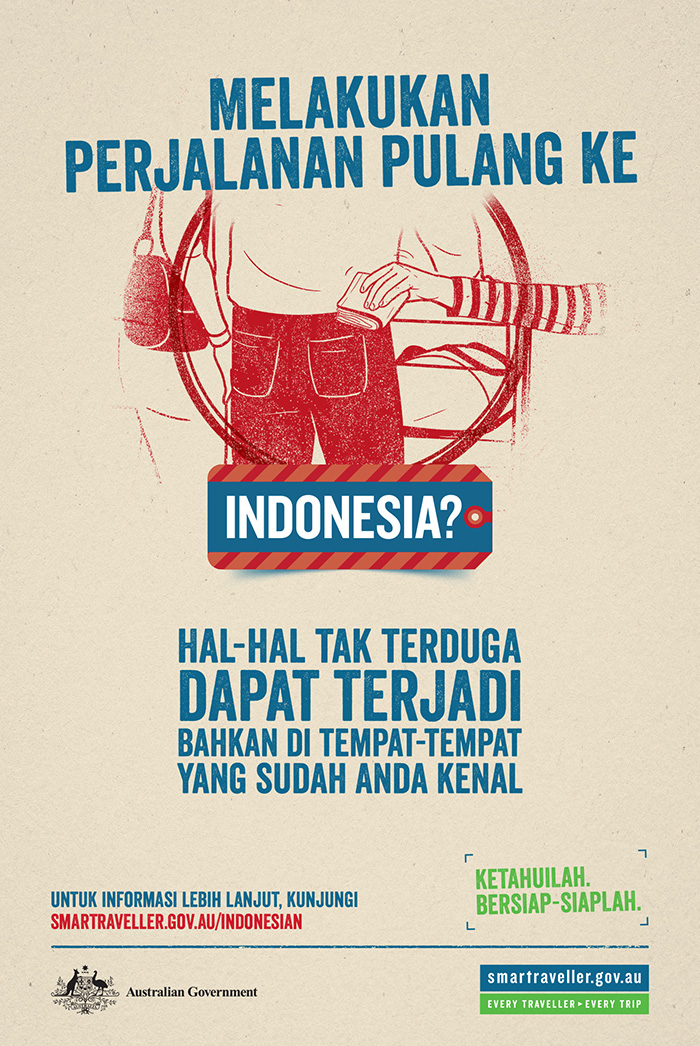 Smartraveller Indonesian poster