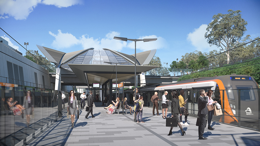Sydney Metro NW Cudgegong Rd platform level